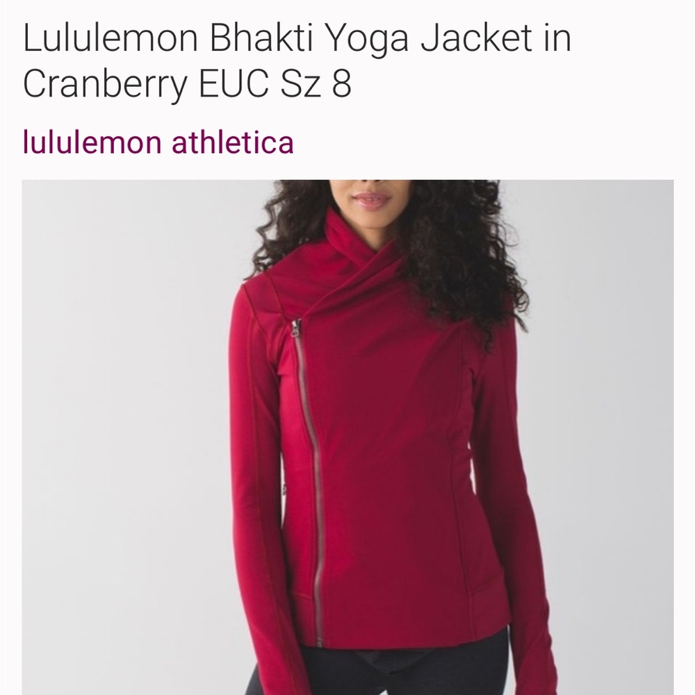lululemon athletica Cranberry Bhakti Yoga Jacket
